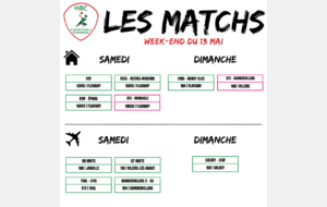Matchs du week-end 13/05
