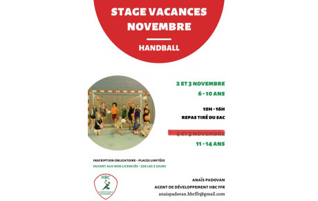 Stage vacances