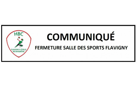 Fermeture salle des sports Flavigny